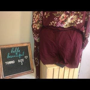 Torrid shorts/skirt overlay